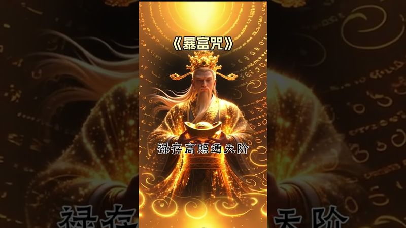 《道家暴富咒》暴富暴美暴发财！一暴再暴！八方来财！接了！转发！功德无量！#正能量 #人生感悟 #国学文化 #道家文化 #传统文化 #民间传说  #财源滚滚 #好运连连 #八方来财 #转运 #財運