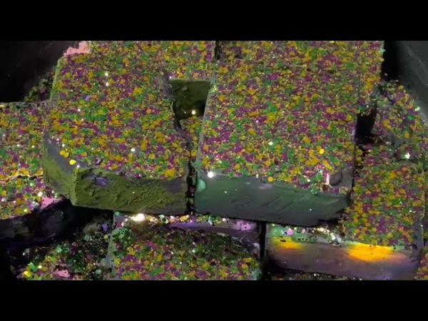 Dyed Chalk with Glittery Topping