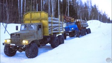 Ural 4320 Logtruck Snowrunner Recovery with Kraz 255b