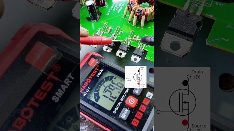 looking for...which MOSFET is shorted #tips #electronics #mosfet #shortcircuit
