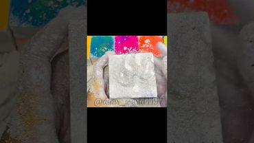 White Glitter block #oddlysatisfying #crushingtime #satisfying #relax #slime #dusty #viralvideo