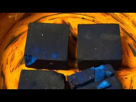 Blue Dyed Fresh Chalk in Pasted Bowl