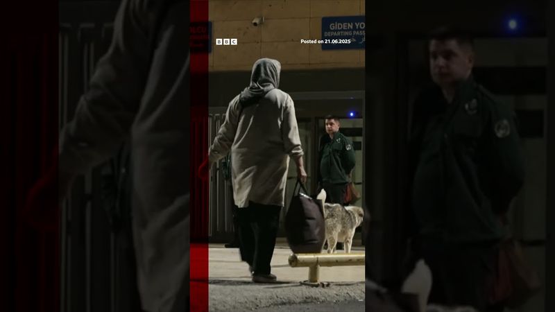 BBC journalist speaks to Iranian families at Turkey border. #Iran #BBCNews