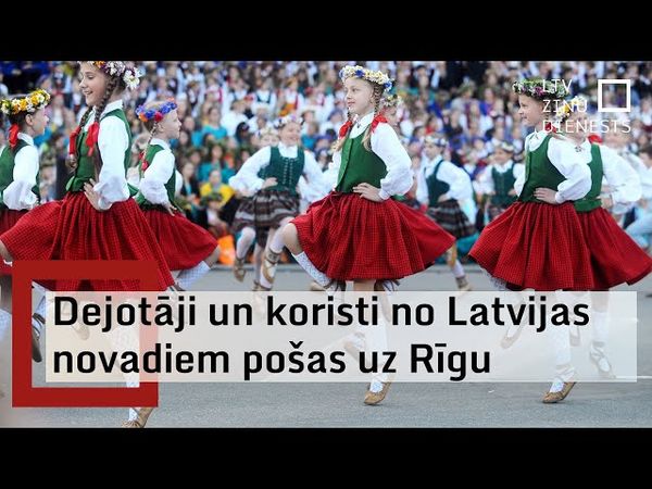 Dziesmu un deju svētku dalībnieki no Latvijas novadiem pošas uz Rīgu