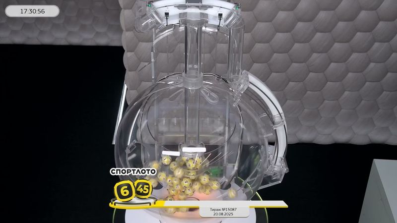 Столото представляет | Лотерея «Спортлото «6 из 45». Тираж № 15087 от 20.08.2025 г.