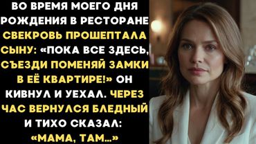 Во время моего юбилея свекровь прошептала сыну: Пока все здесь, съезди поменяй замки в её квартире!