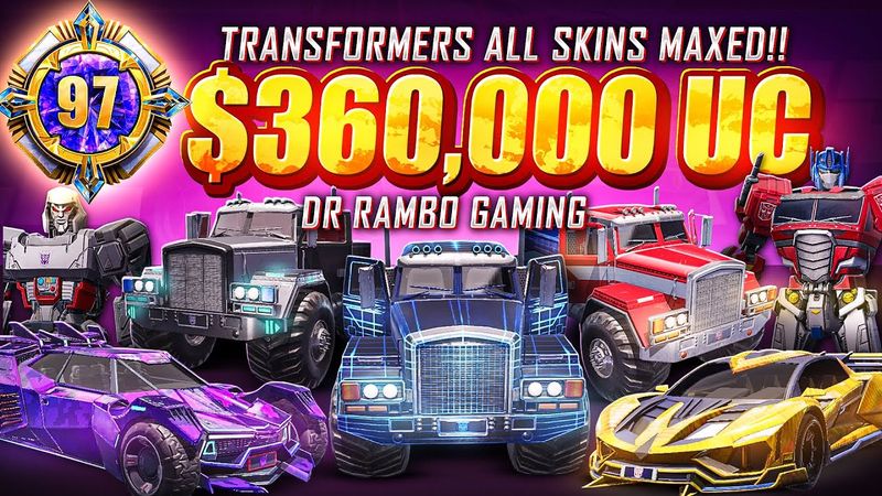 PUBG Mobile 360K UC For Transformers Speed Drift Opening + Prize Path + Lucky Treasure 🤑🔥 || Rambo