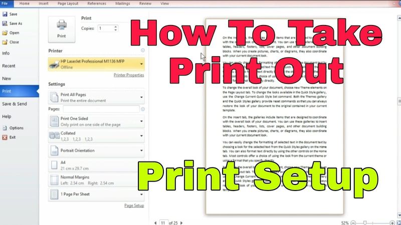 #Printersetup || How To Take Print Out from computer || Print Setup || Printer Setting in Hindi