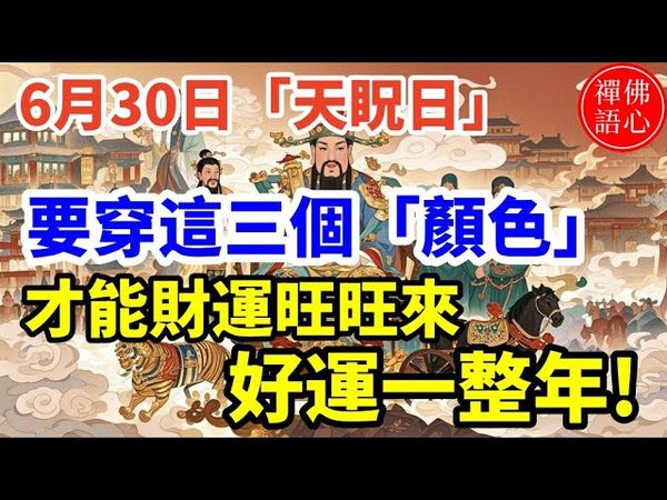 一年只有一天！6月30日「天眖日」，要穿這三個「顏色」才能財運旺旺來，好運一整年!