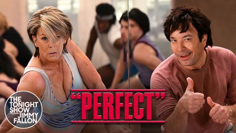 Jamie Lee Curtis and Jimmy Recreate “Perfect” Aerobic Fitness Scene | The Tonight Show
