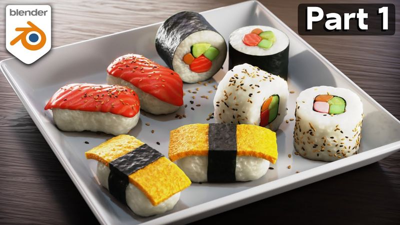 Making Sushi in Blender 🍣 Part 1 (Tutorial)