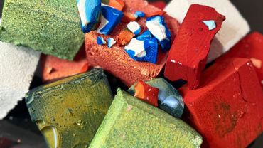 Dyed blocks ~ Gritty soft powdery reforms ~ Satisfying ~ ASMR 