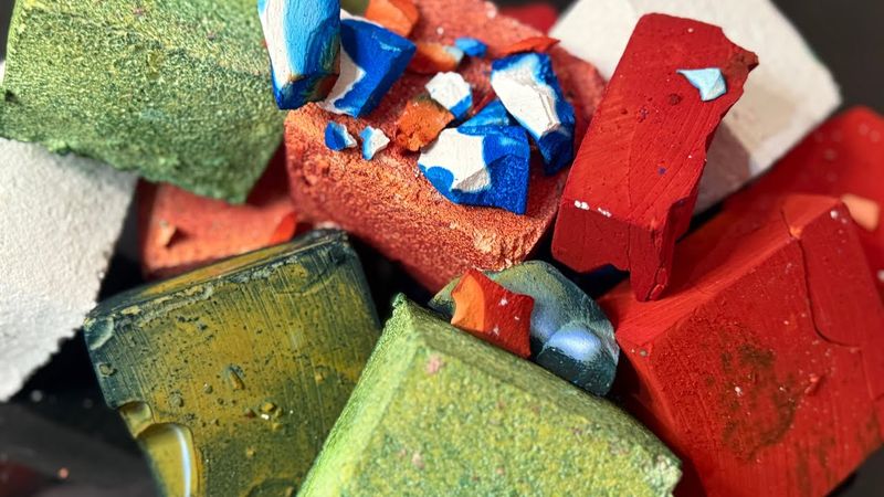 Dyed blocks ~ Gritty soft powdery reforms ~ Satisfying ~ ASMR 