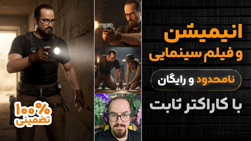 🔥 ساخت انیمیشن و فیلم سینمایی با هوش مصنوعی نامحدود و رایگان با کاراکتر ثابت