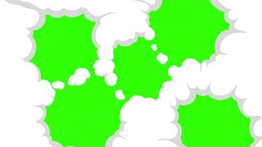 [4K] Cartoon Smoke Transition - Green Screen