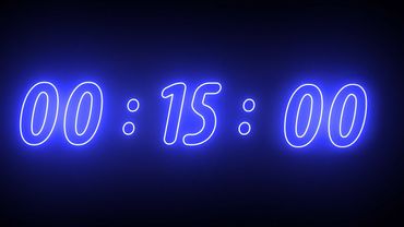 Neon timer - 15 minutes (countdown)