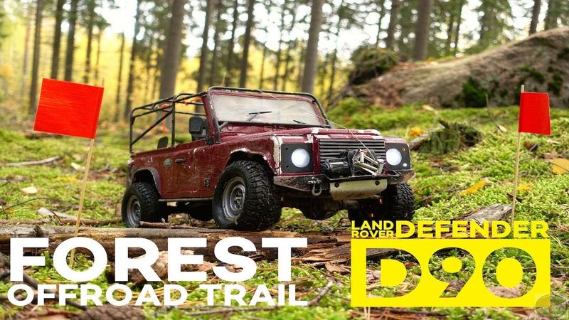 RC 4x4  Offroad Trail - Land Rover Defender D90 RC4WD hard body - Axial SCX10
