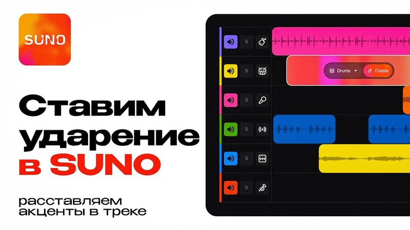 Как ставить ударение в песне в Suno