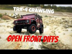 Traxxas TRX-4 Land Rover Defender scale crawling #3  [OPEN FRONT DIFFS]