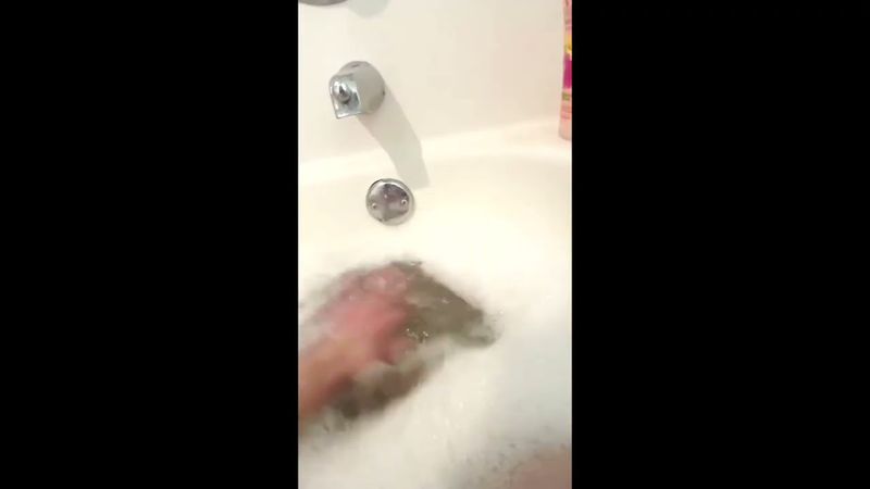 One minute in the bath tub with Tia-  Night routine