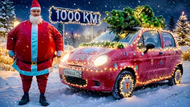 НОВОГОДНЯЯ 1000км к ДЕДУ МОРОЗУ! На МАТИЗЕ в ВЕЛИКИЙ УСТЮГ