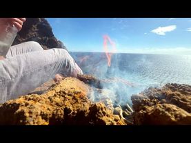 Camping Overnight in a Gorge with Ocean View