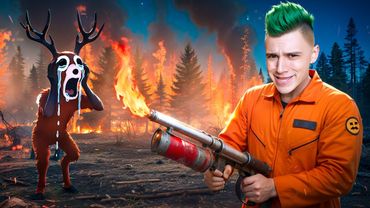 СЖЕГ ЛЕС ЗА 99 НОЧЕЙ В ЛЕСУ!😭 ИГРАЮ ЗА ПИРОМАНЬЯКА И ИСПОЛЬЗУЮ ОГНЕМЕТ В РОБЛОКС!🔥