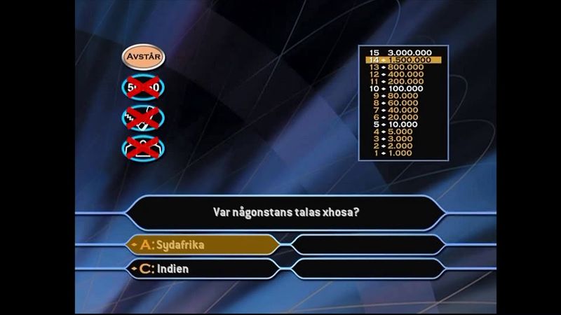 Vem vill bli miljonär? (DVD-spel) - 1:a upplagan [4 Spelare (4 Players) - Vinn Miljonen]