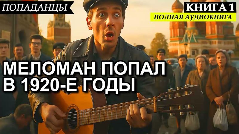 ПОЛНАЯ АУДИОКНИГА 🔥 ПОПАДАНЦЫ 😨 МЕЛОМАН ПОПАЛ В 1920-Е ГОДЫ - 1 книга
