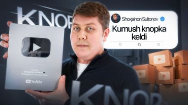 Nihoyat YouTube Silver Tugmasini Ochdim 🏆 100 000 Obunachi Mehnat Mevasi