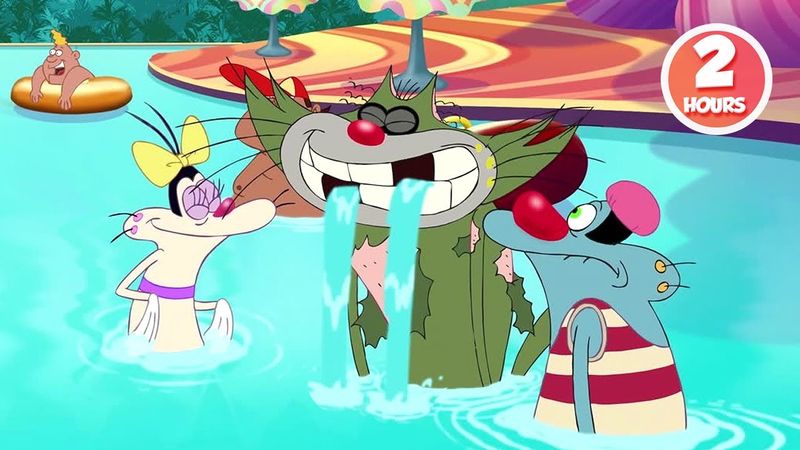 Oggy y las Cucarachas - El día de chapoteo de Oggy (2H Compilación) DIBUJOS ANIMADOS | Episodios HD