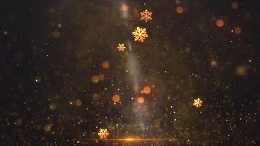 Golden Snowflakes | Christmas Background Video | Free Stock Footage