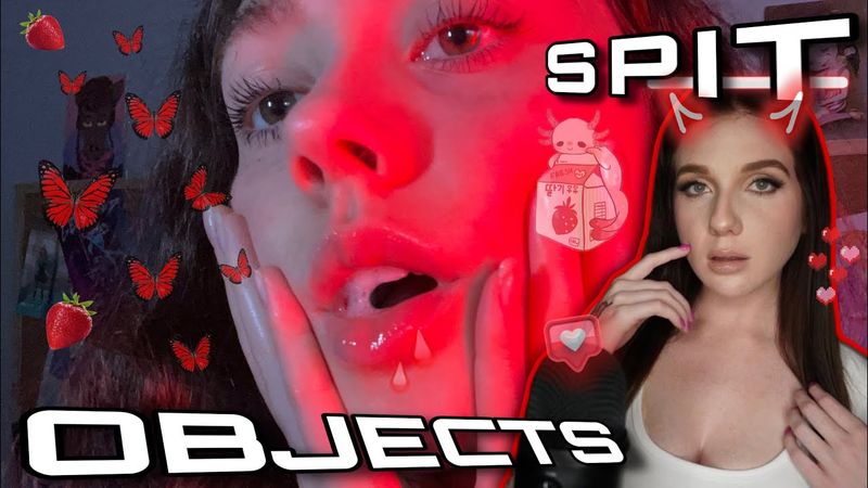 ASMR Spit Painting Ourselves! With Different Objects ( mouth sounds [collab w/ Jaxi ASMR] )