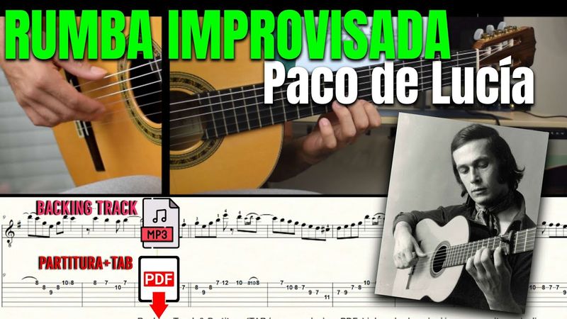 RUMBA IMPROVISADA / PACO DE LUCÍA / Partitura + TAB Completa (PDF)
