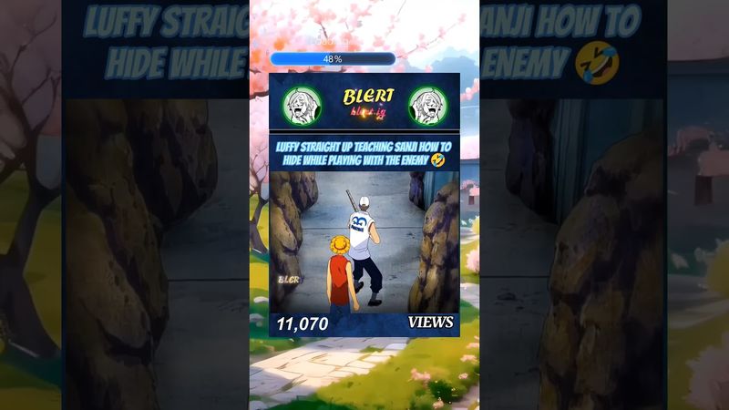 Bro teaching lesson to sanji 🤣 #luffy #sanji #onepiece