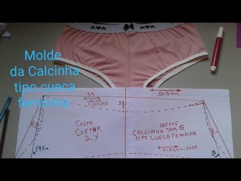 Modelando a calcinha tipo cueca feminina.#Lingerie