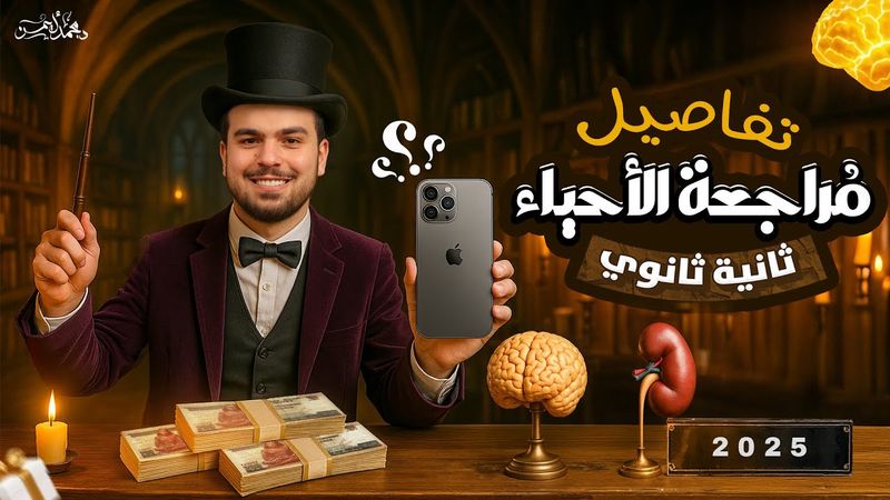 تفاصيل المراجعات النهائية فى الأحياء - للصف الثانى الثانوى 2025 - وجوايز آيفون و20 ألف جنيه 💵