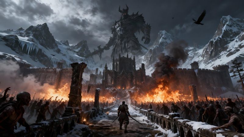 Epic martial arts animation: Massive zombie army attacks but is crushed by one divine punch