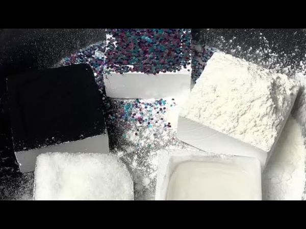 Variety Chalk Bombs : Baby Oil, Epsom Salt, Cornstarch, Charcoal & Glitter