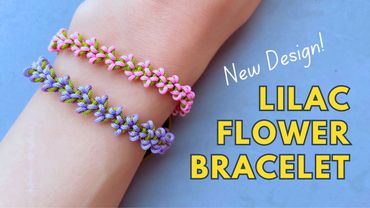 Lilac Flower Macrame Bracelet 🌿💜 A Soft Flower Macrame Pattern | Bracelet at home with thread