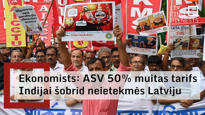 Ekonomists: Ja ASV 50 % muitas tarifs Indijai saglabāsies, spiediens uz Krievijas ekonomiku pieaugs