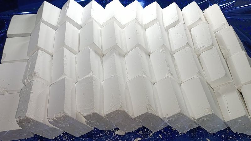 ASMRChalk🤍40 Blocks of PJ Chalk🤍HOW MANY HARD BLOCKS CAN YOU FIND?