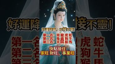 【快點接住，家旺 財旺，事業旺】 #人生感悟 #運勢 #十二生肖