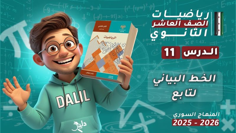 الخط البياني لتابع | الدرس 11 الوحدة2️⃣ مفهوم التابع– جبر رياضيات الصف العاشر العلمي المنهاج السوري