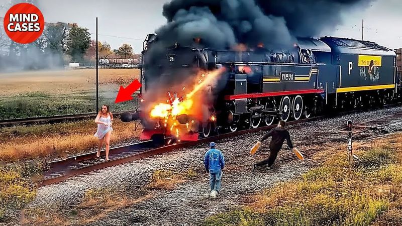150 Shocking Train Crash Moments Caught on Camera – When Idiots Challenge the Tracks!