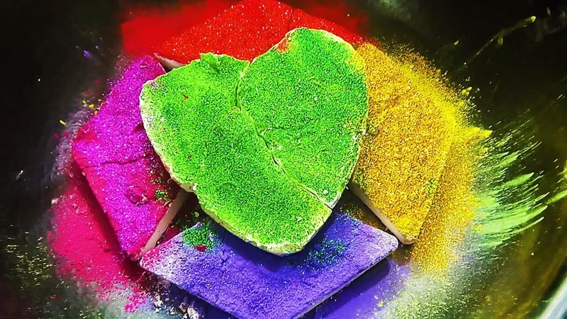 Large Homemade Melting Diamonds & Heart Reforms • Ultimately Satisfying Dusty Crush • Gymchalk ASMR💚