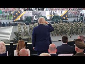 Trump hosts military parade for US Army anniversary amid 'No Kings' protests across the country