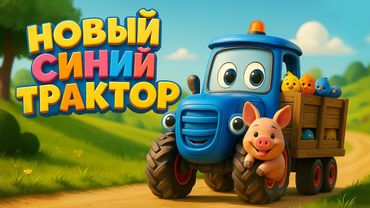 По полям Новый Синий трактор едет к нам - Песенка мультик для детей