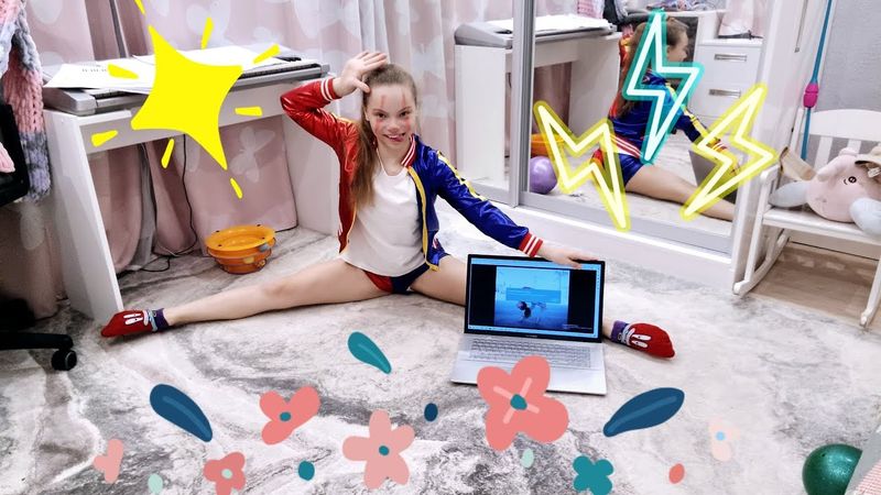 Челлендж Гимнастика. йога элементы на Хэллоуин 2 часть. Gymnastic, split, спорт, шпагат, фитнес.