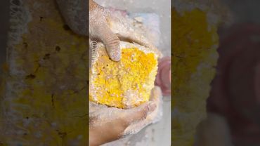 Pasted Yellow #rainbowsoap #oddlysatisfying #soap #crunchycrumbles #relax #crushingtime #satisfying